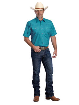 Chemise à manches courtes Amarillo Wallpaper Medaillon - Homme