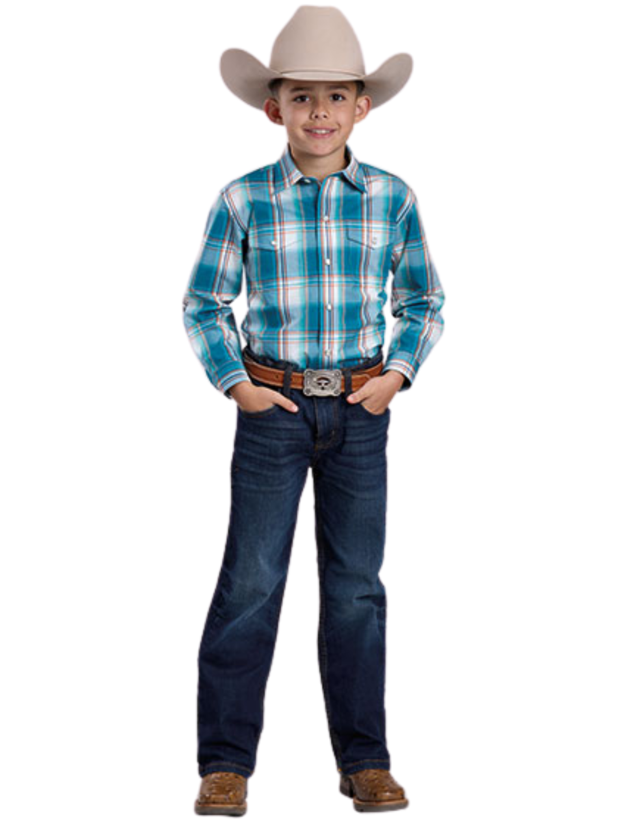 Western Shirt 2890 Sunset Plaid - Child