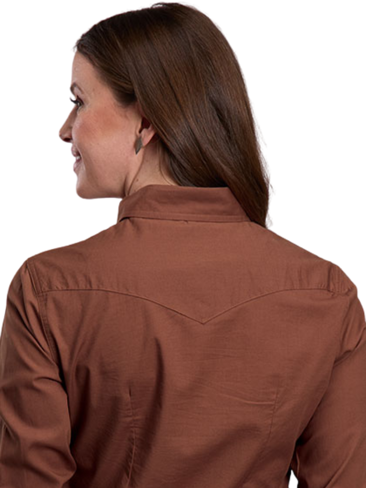 Chemise Western Performance Sienna Brown - Femme