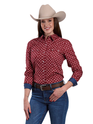 Chemise Western Aztec Tile - Femme
