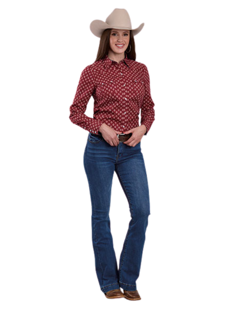 Chemise Western Aztec Tile - Femme