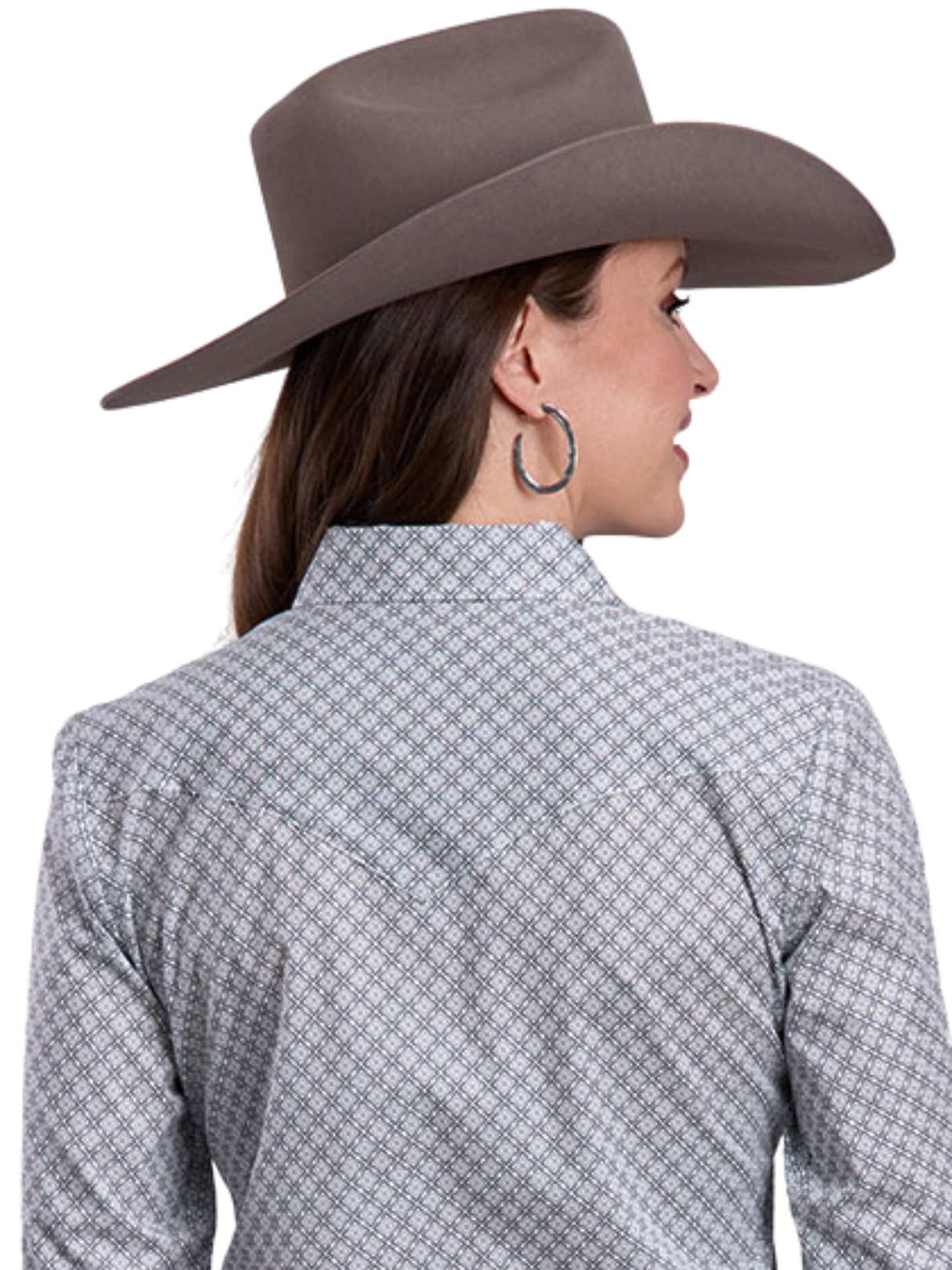 Western Shirt Amarillo Collection Stretch Four Point Scarf Grey - Women's