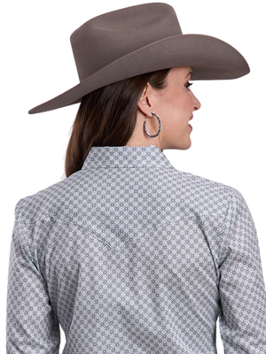 Western Shirt Amarillo Collection Stretch Four Point Scarf Grey - Women's