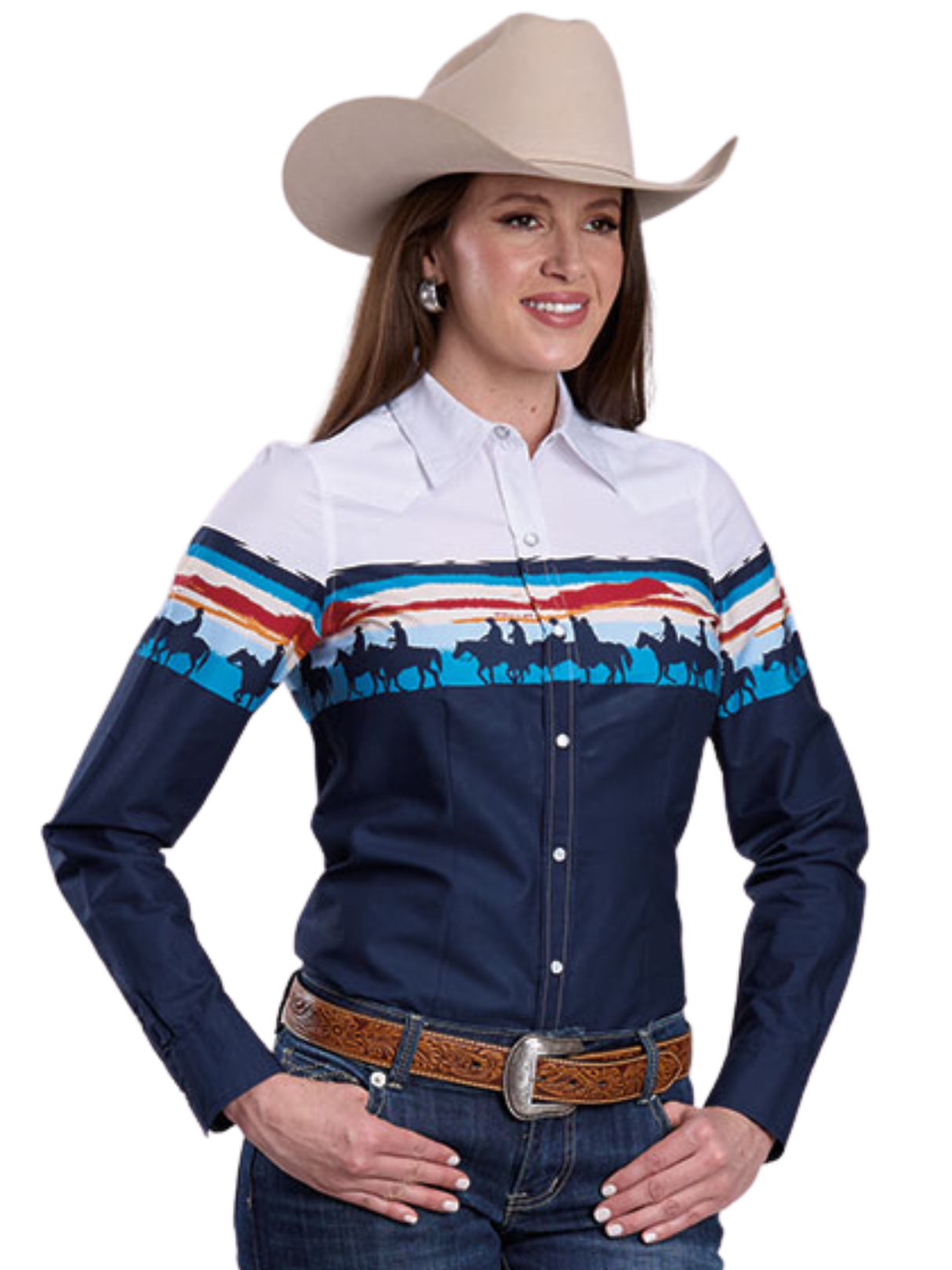 Vintage Sunset Border Collection Western Shirt - Women's