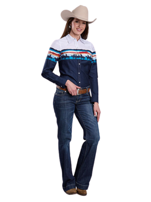 Vintage Sunset Border Collection Western Shirt - Women's
