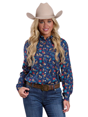 Chemise Western Horses & Roses Five Star 2938 - Femme