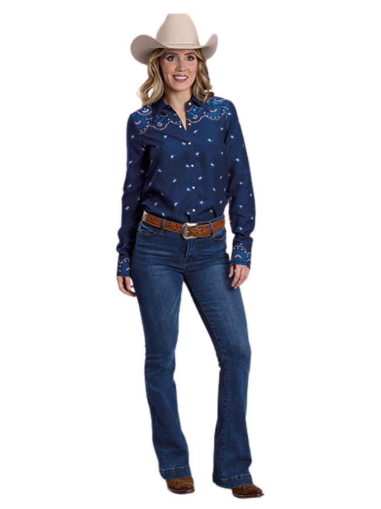 Chemise Western Bandana Border - Femme