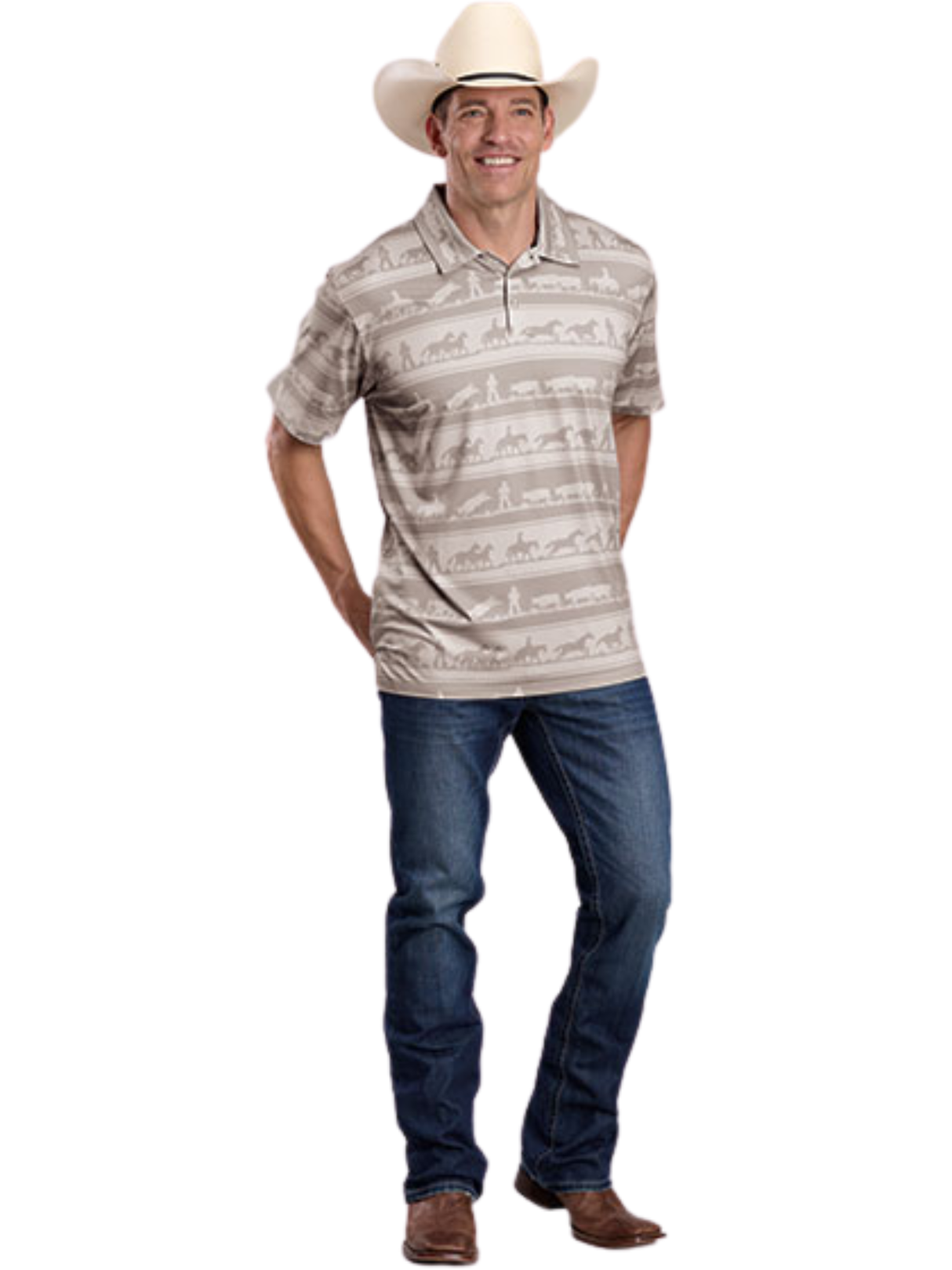 Polo Cowboy Rugby avec protection solaire - Homme