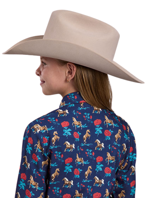 Chemise Western Horses & Roses Five Star - Fille