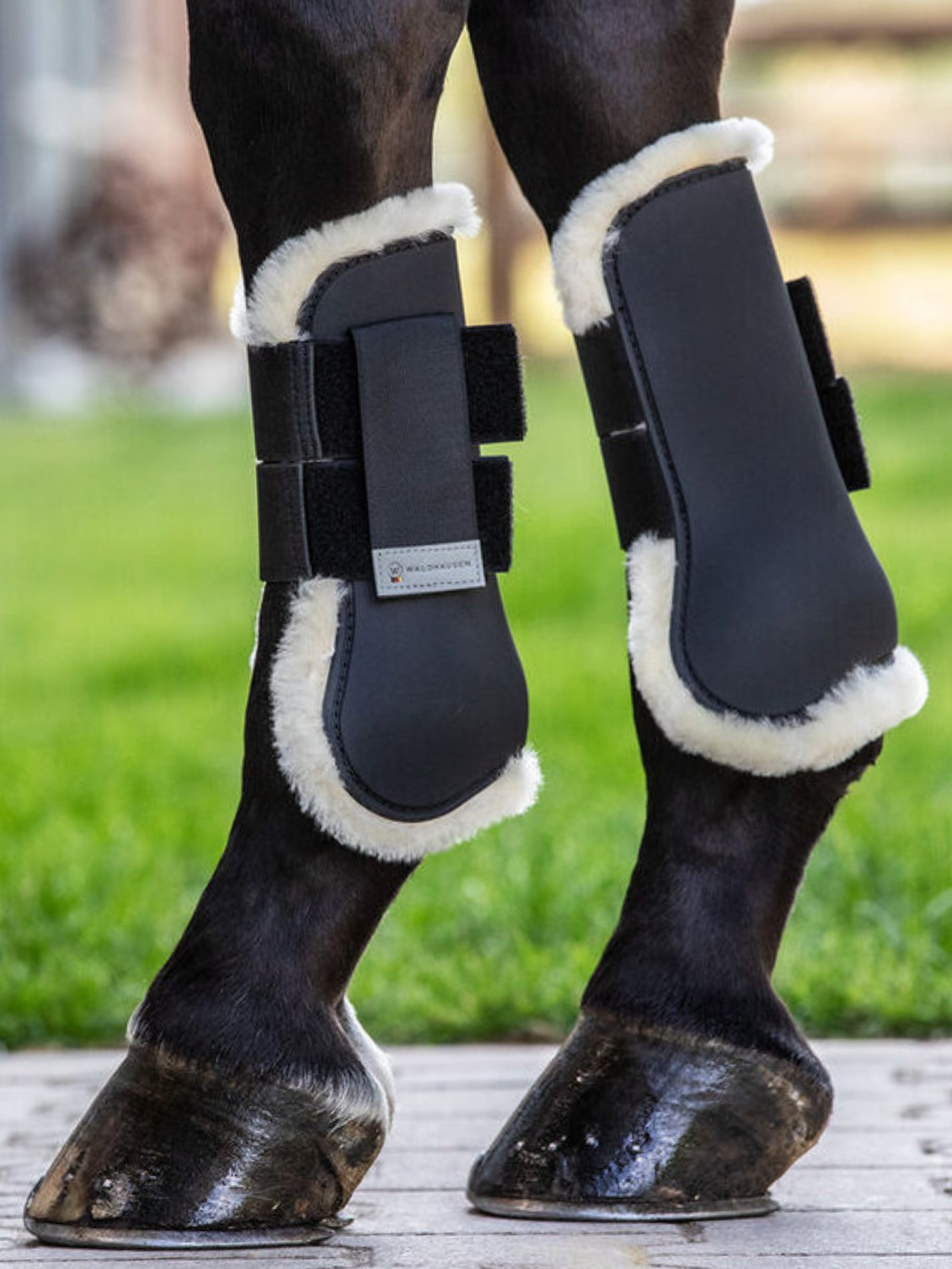 Open sheepskin gaiters