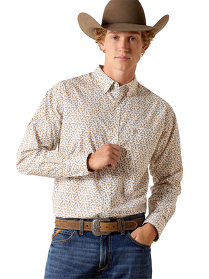 Chemise Pancho Classic Fit White Bottles Print - Homme