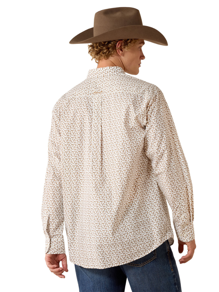 Chemise Pancho Classic Fit White Bottles Print - Homme