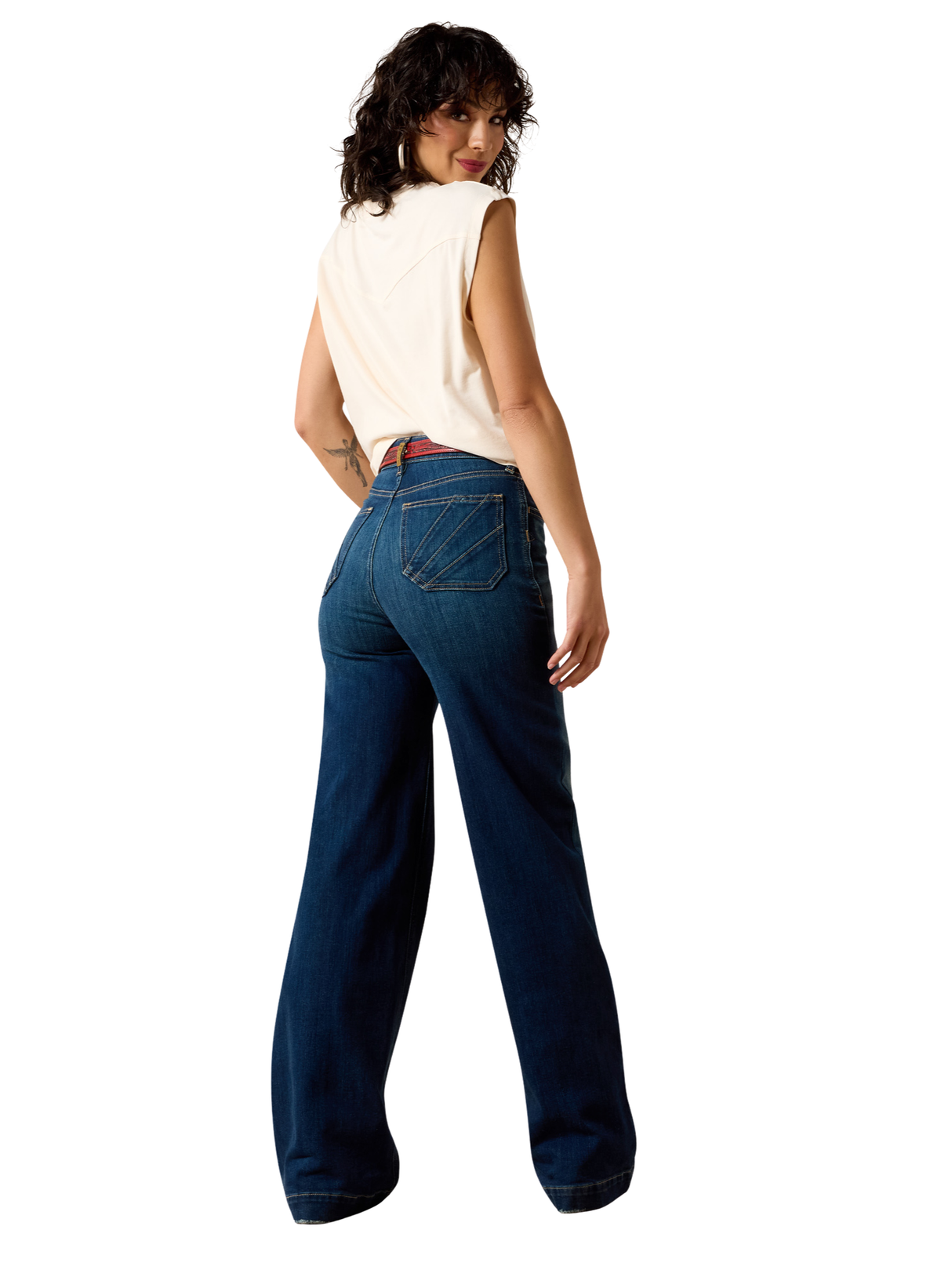 Jeans Western Penelope Wide Leg Ultra Taille Haute Lakewood - Femme