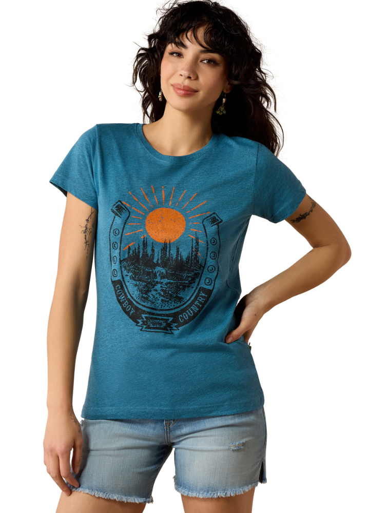 T-shirt Horseshoe Country - Femme