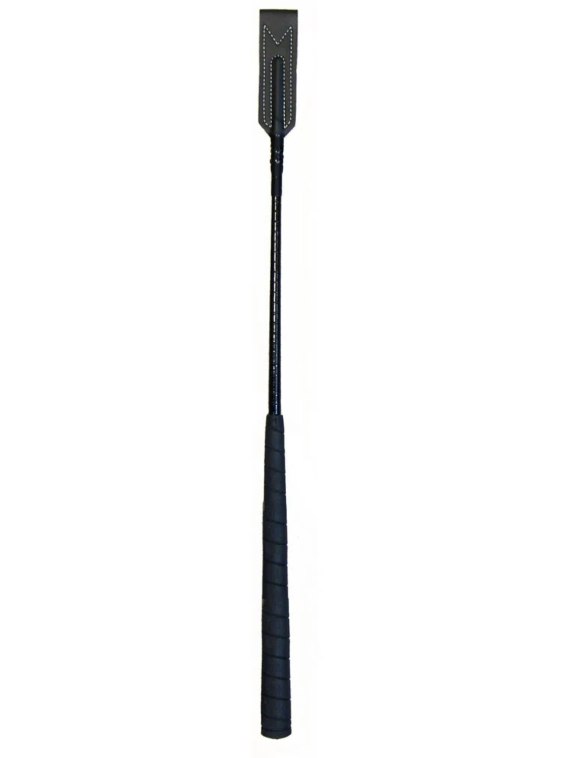 Cravache Équitation HKM - Modèle Argenté/Noir, Longueur 80 Cm, Élastique, Poignée Ergonomique, Haute Qualité