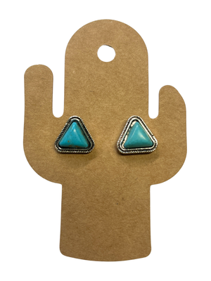 Boucles d'oreilles pierre turquoise