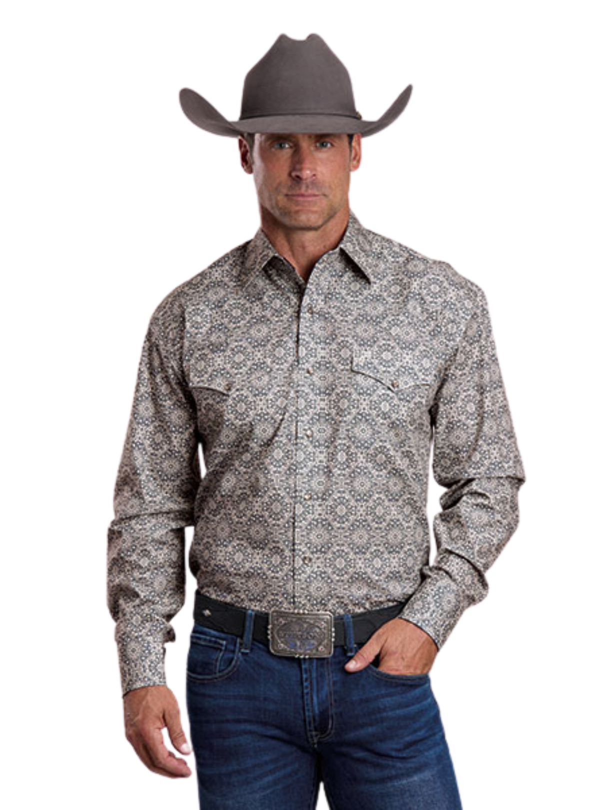 Chemise Western Grey Bandana - Homme