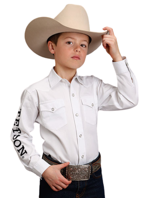 Chemise Western Blanche à Broderie Stetson - Garçon