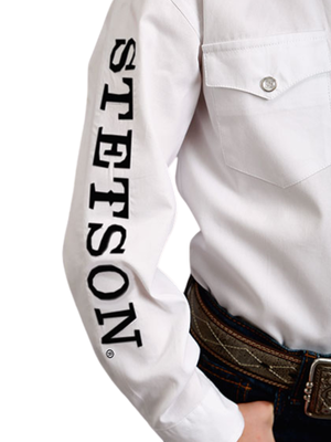 Chemise Western Blanche à Broderie Stetson - Garçon