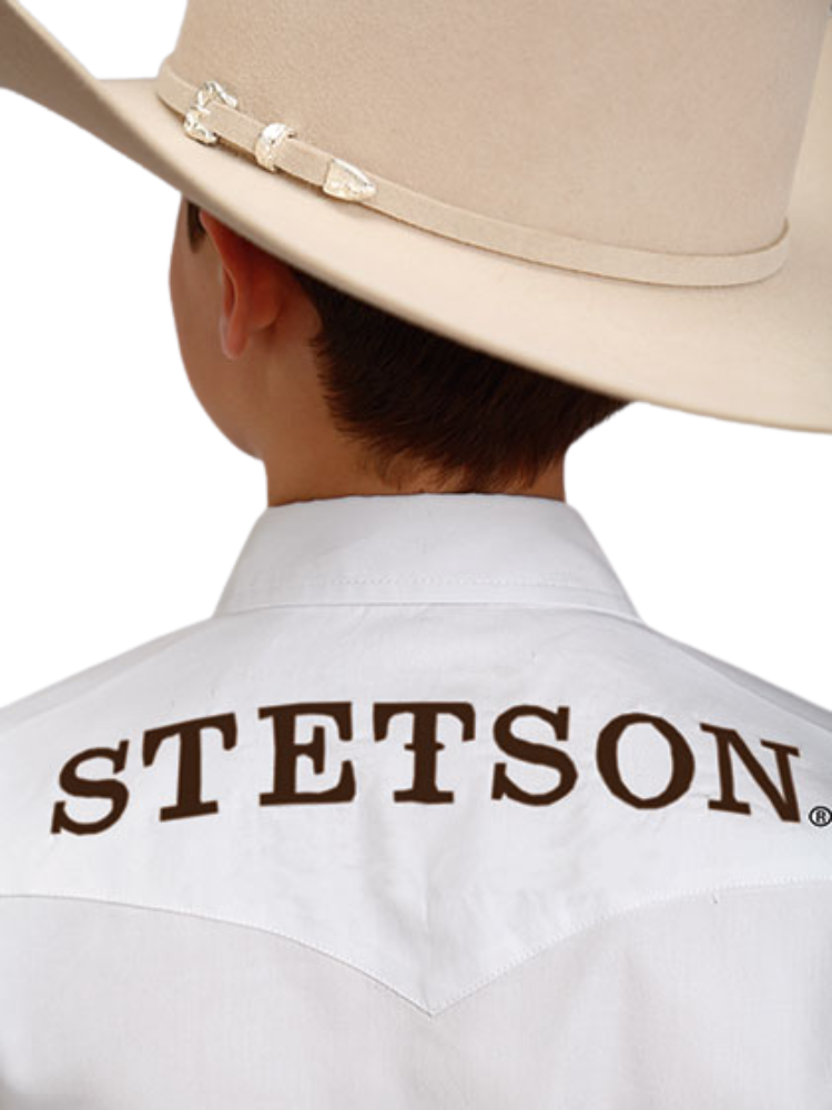 Chemise Western Blanche à Broderie Stetson - Garçon