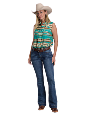 Women's Turquoise Serape Cami Shirt