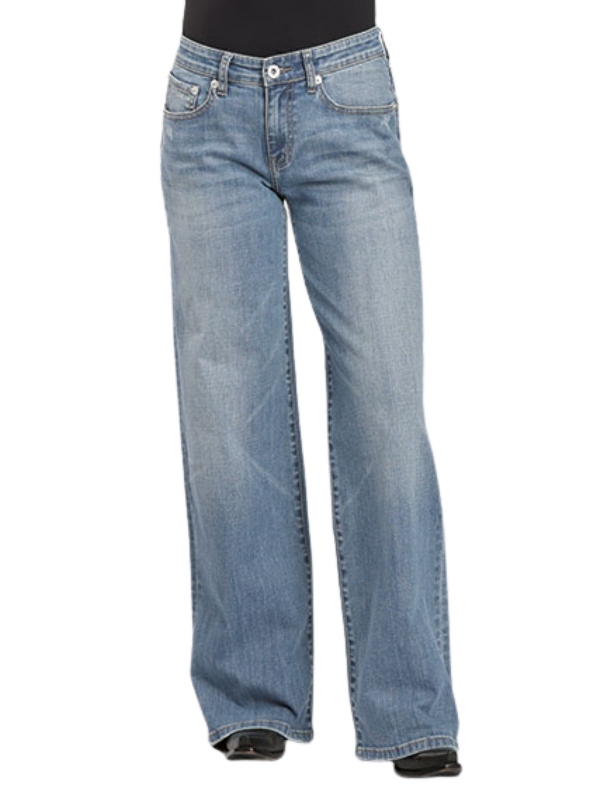 Light Western 675 Mid Rise Wide Leg Jeans - Women