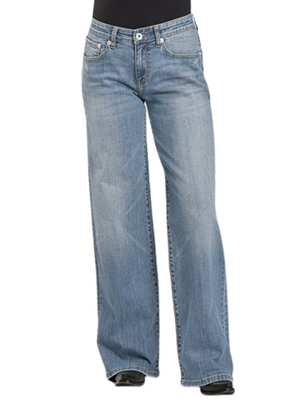 Light Western 675 Mid Rise Wide Leg Jeans - Women