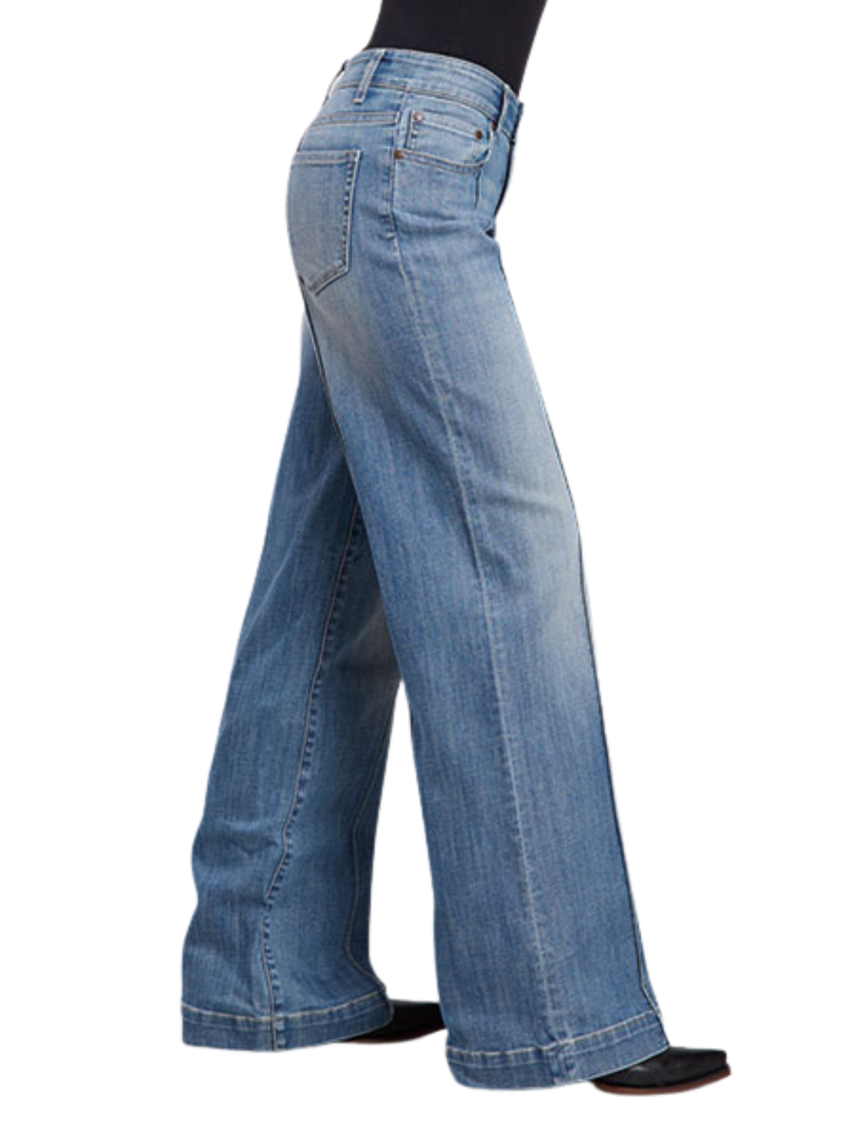 Jeans Western 675 Midrise Wide Leg Bleu - Femme
