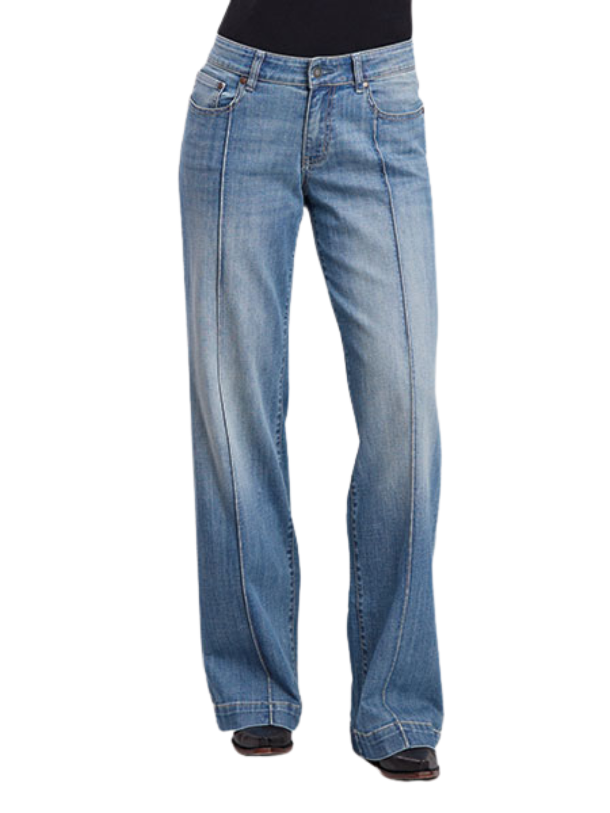 Jeans Western 675 Midrise Wide Leg Bleu - Femme