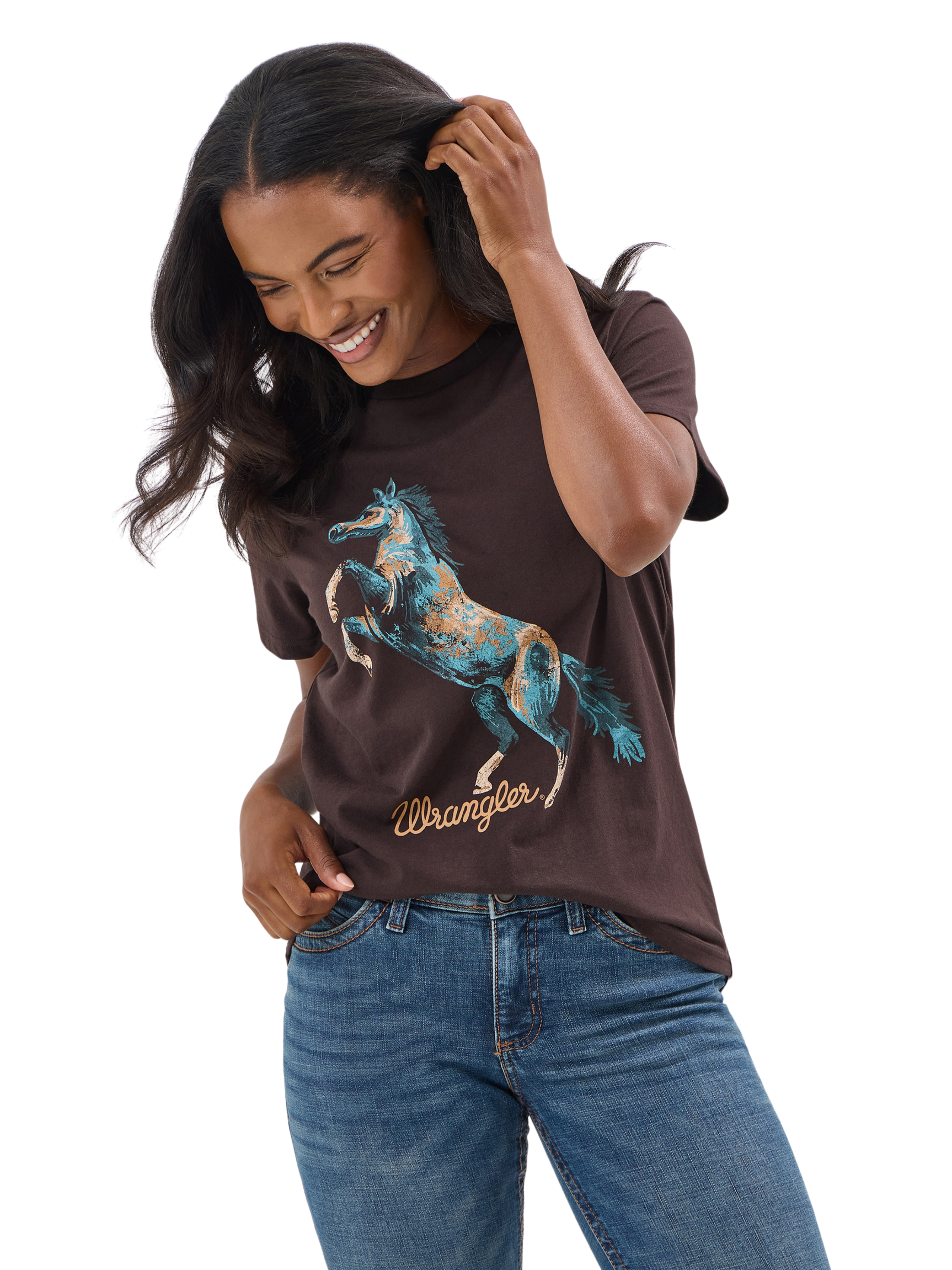 T-shirt rearing horse - Femme