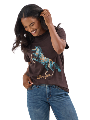 T-shirt rearing horse - Femme