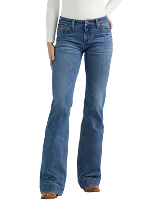 Jeans Trouser Retro Mae Mid Rise Iris - Femme