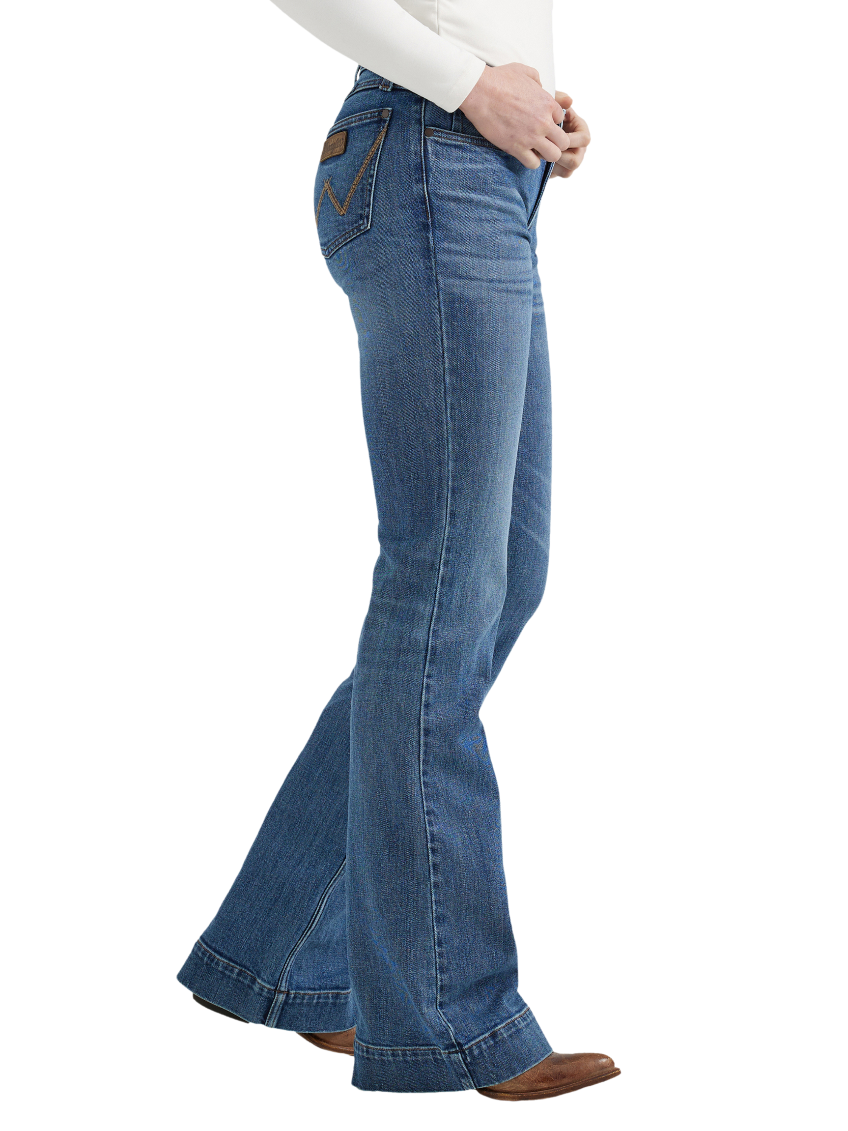 Jeans Trouser Retro Mae Mid Rise Iris - Femme