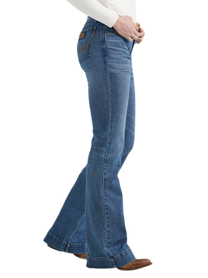 Jeans Trouser Retro Mae Mid Rise Iris - Femme