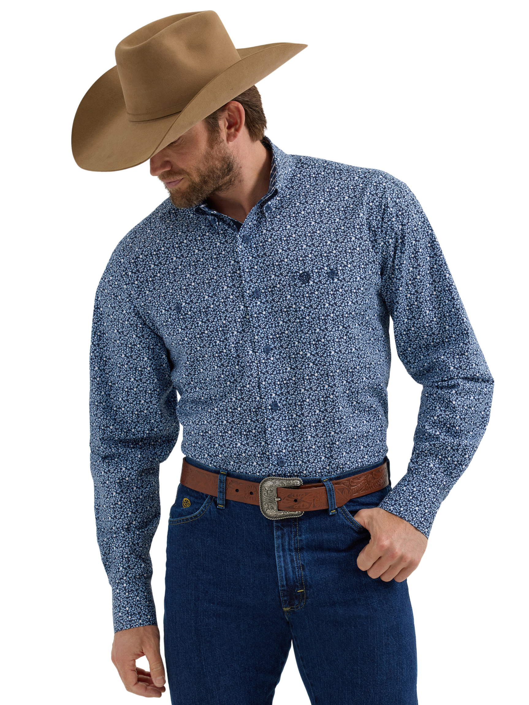 Chemise George Strait Bleu - Homme