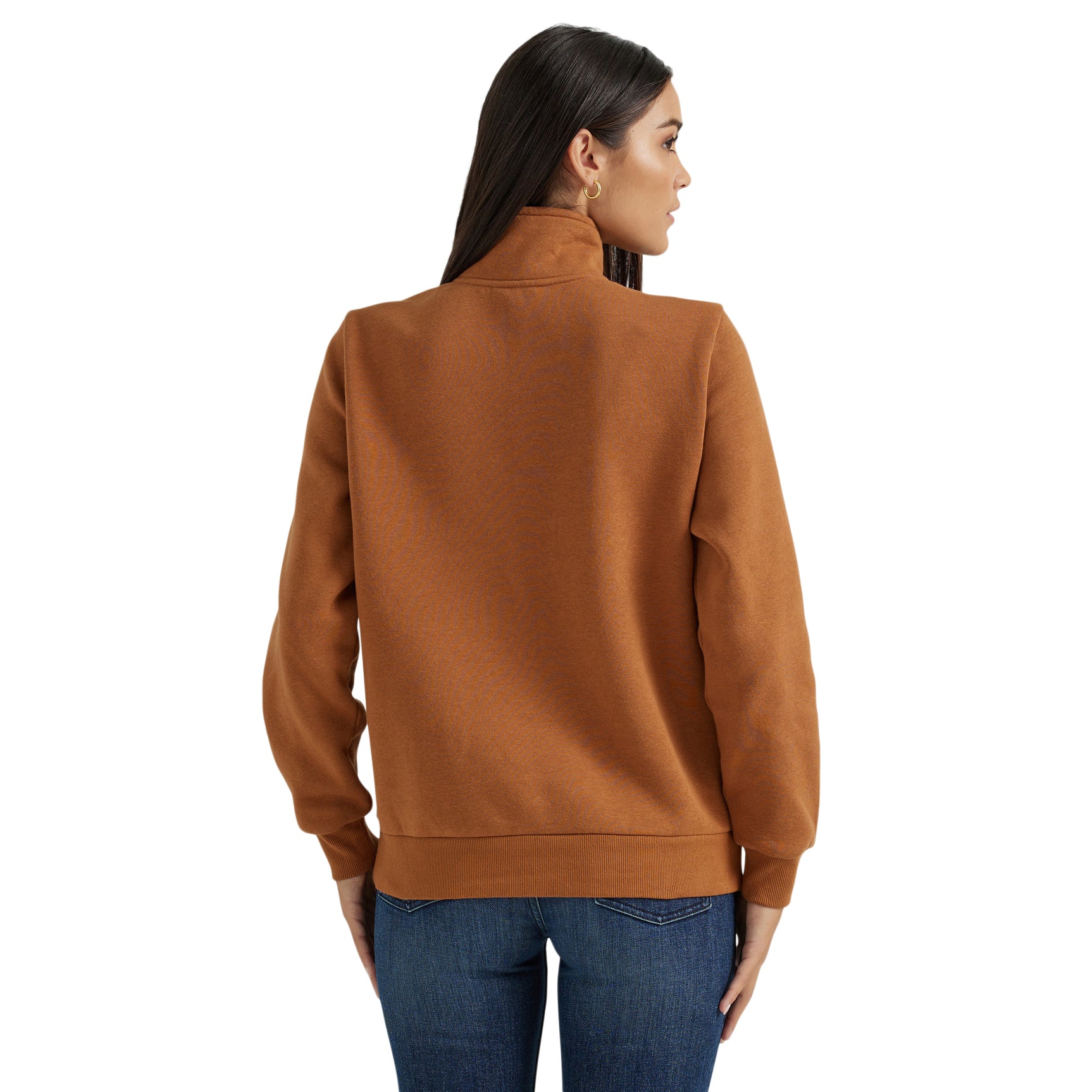 Sweatshirt Quarter Zip boot stitch - Femme