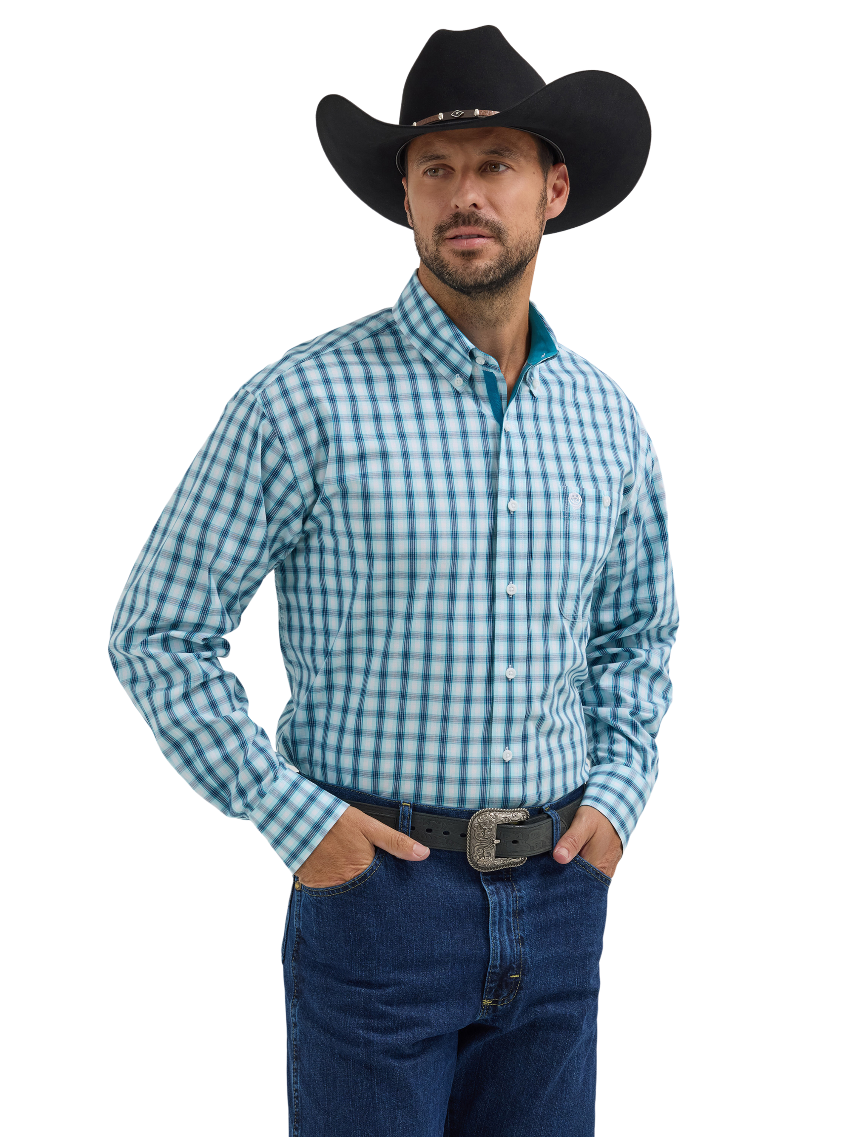 Chemise George Strait Carreauté Retro - Homme