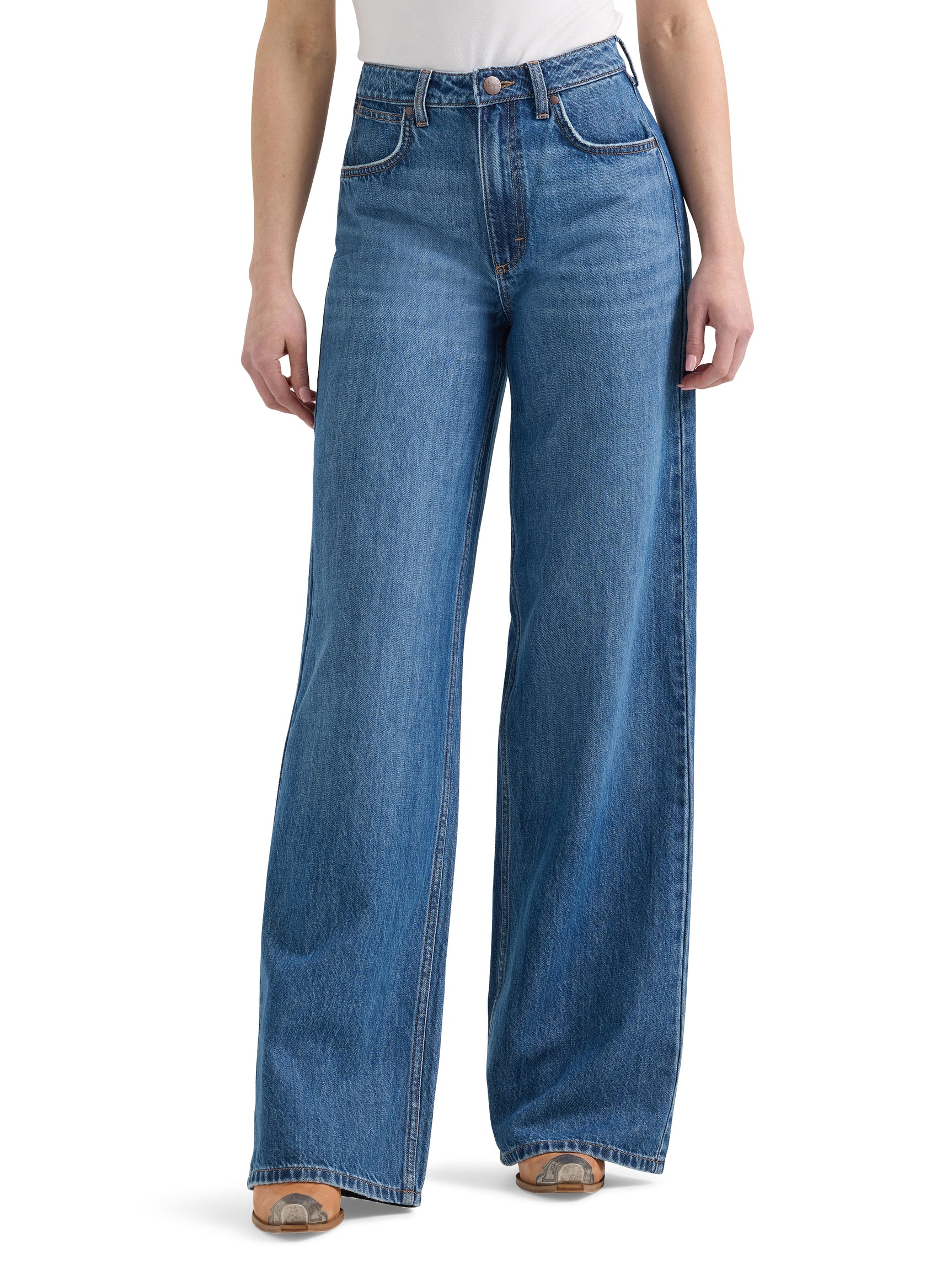 Jeans Retro Yvette Bailey High Rise Wide Leg - Femme