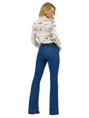 Jeans Wrangler x Lainey Wilson Bare Back Flare High Rise - Femme