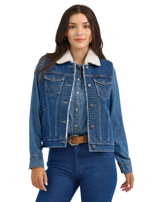 Wrangler Womens Jean Jacket With Sherpa Lining Women's Denim