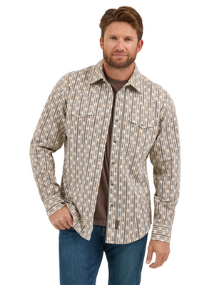 Chemise Western Ecru Stripes - Homme