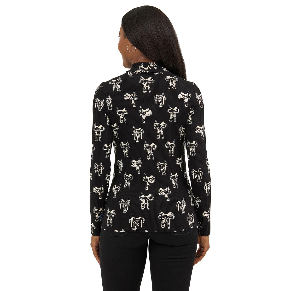 Chandail à col montant Mock Saddle - Femme