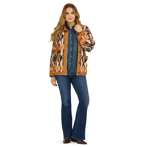 Cardigan Western à Motif Mustard - Femme