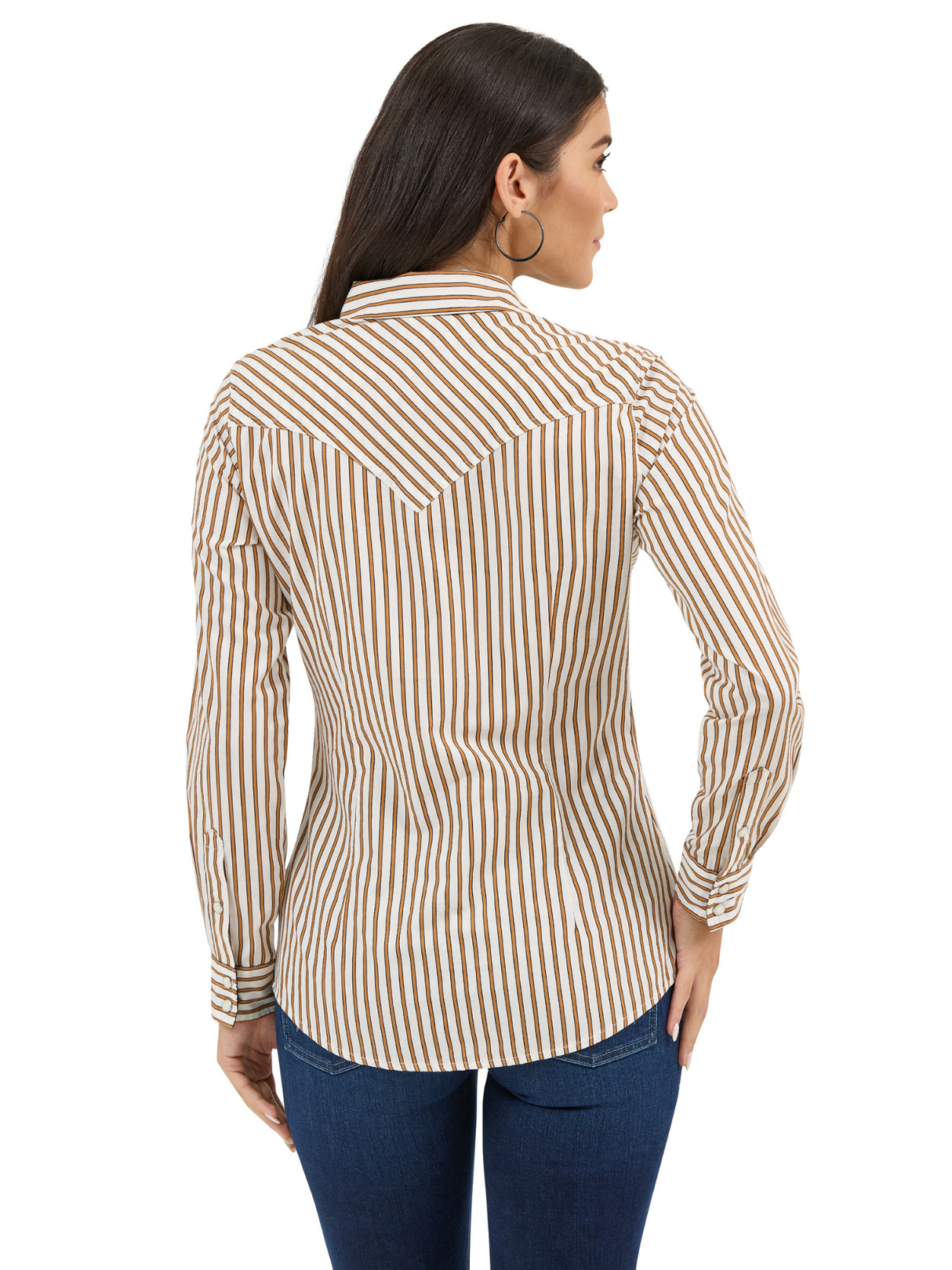 Chemise Western White Rust Lines - Femme