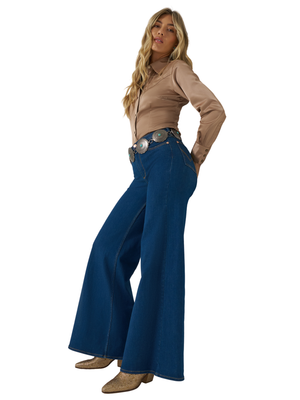 Jeans Western Wrangler® X Lainey Wilson Cheeky Wide Leg - Femme