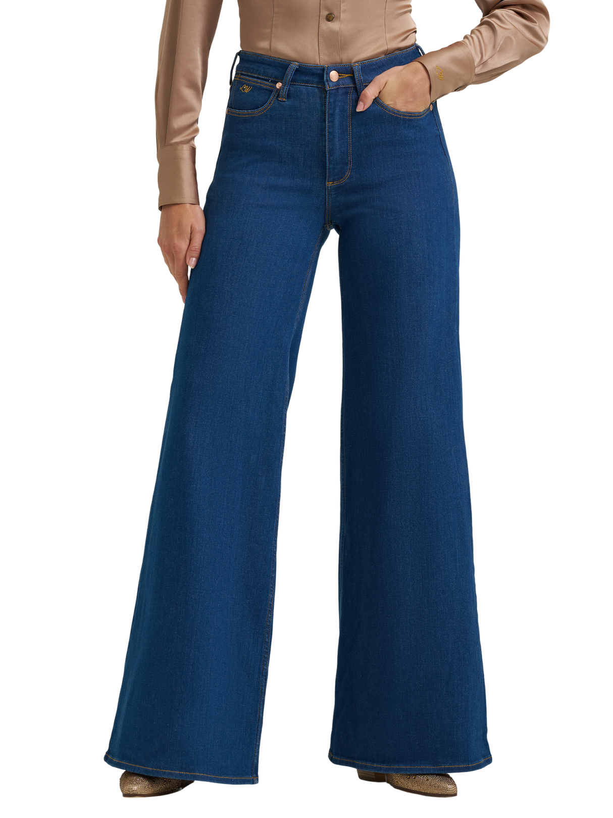 Jeans Western Wrangler® X Lainey Wilson Cheeky Wide Leg - Femme