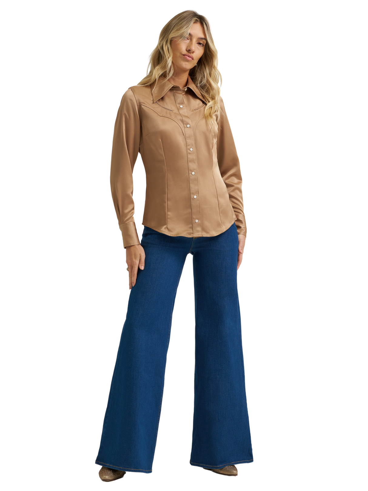 Jeans Western Wrangler® X Lainey Wilson Cheeky Wide Leg - Femme