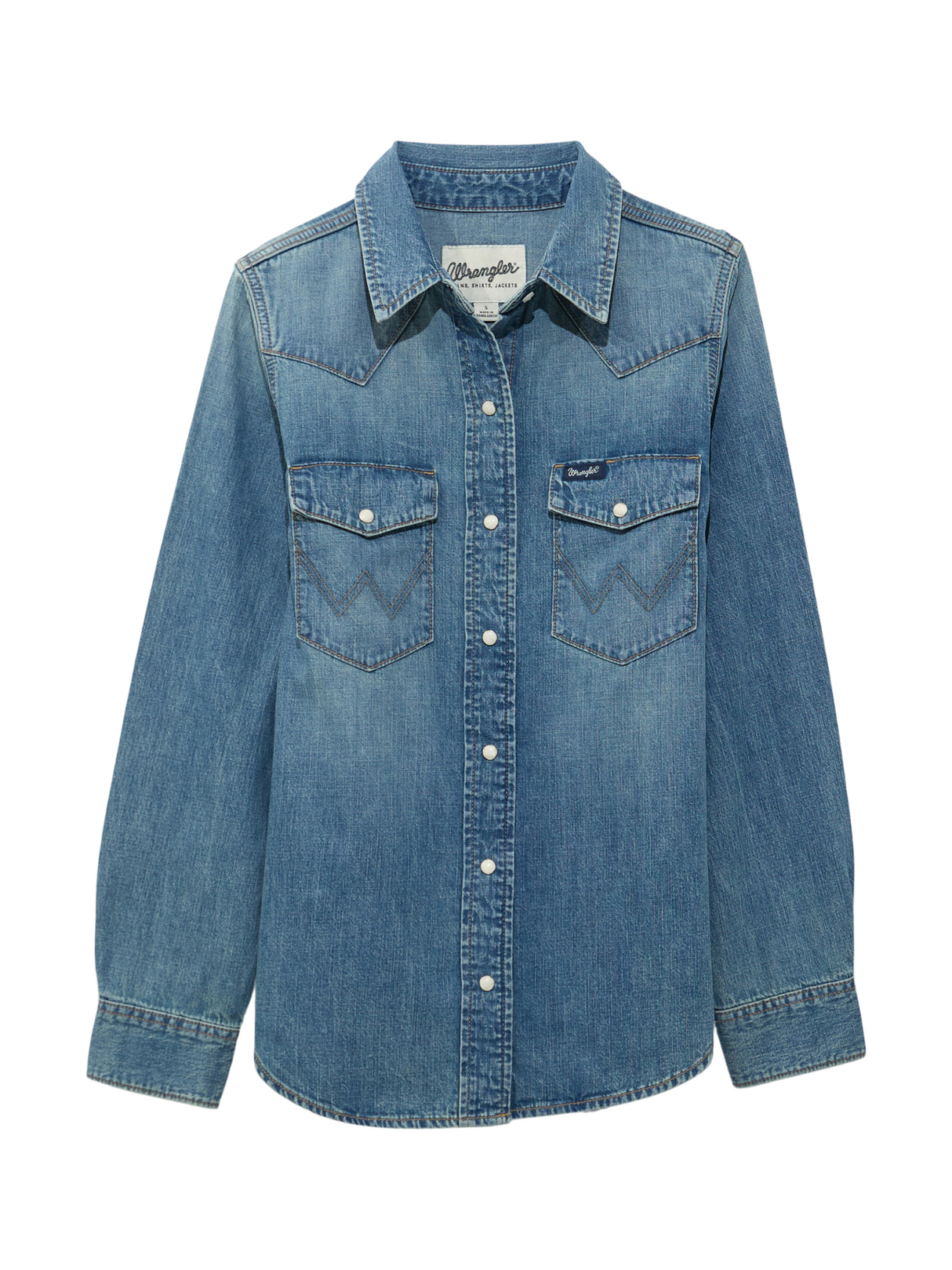 Chemise western en denim - Femme