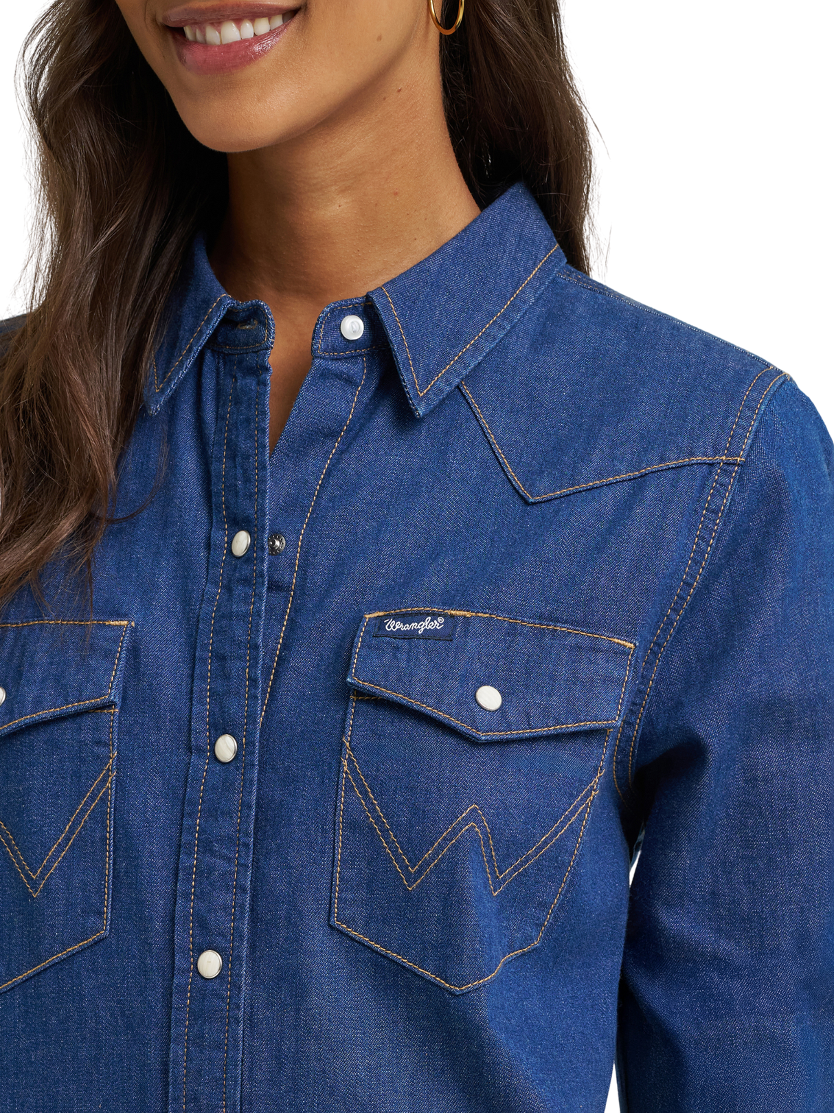 Robe en Denim à snaps - Femme