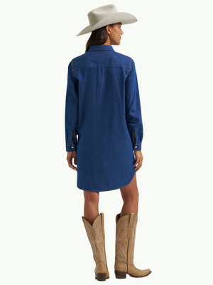 Robe en Denim à snaps - Femme